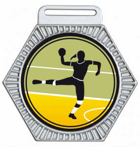 Medalha hexagonal Ref. 760 - 70x60m - ouro/prata/bronze