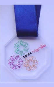 Medalhas - Acrílico - Medalha Personalizada em Acrílico com Silk